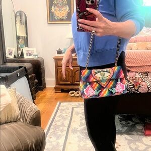 Kurt Geiger Rainbow Crossbody Bag with Chain Strap